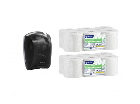 BJC702/POB702 - Akciós csomag:  egylapos toalettpapír adagoló + 2 csomag toalettpapír - 