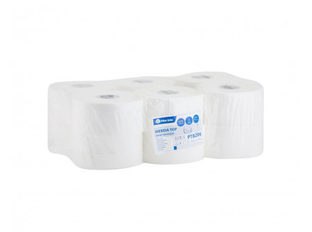 PTB206 - Toalettpapír, cellulóz, 2réteg, d19cm, 120m, 480lap, 12tekercs - - kétrétegű, fehér, perforált
- alapanyag: cellulóz
