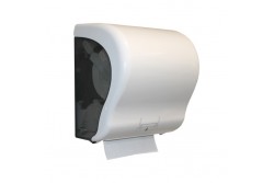 Automata rolnis kéztörlő adagoló, fehér ABS műanyag

CJB301

max 20 cm átmérőjű roll!
egyenes vágóél...